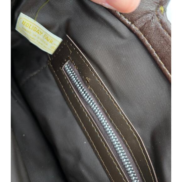 Vintage Holiday Fair Korea Brown Faux Leather Handbag - Picture 4 of 4